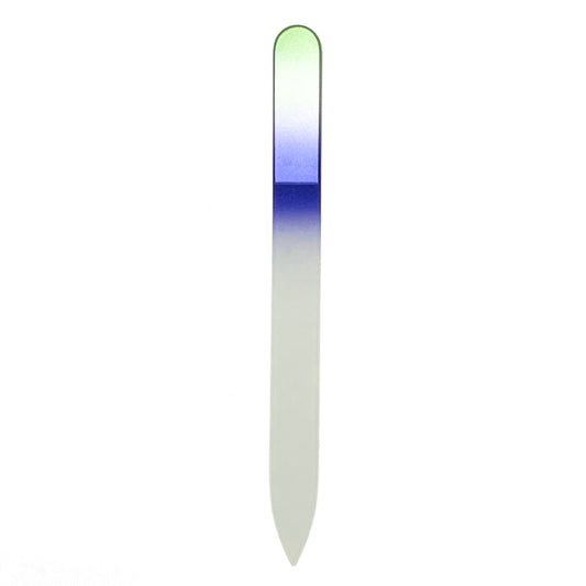 green and purple glass nail file
