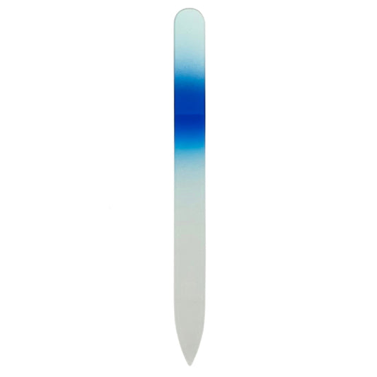 light blue and bluw glass nail file
