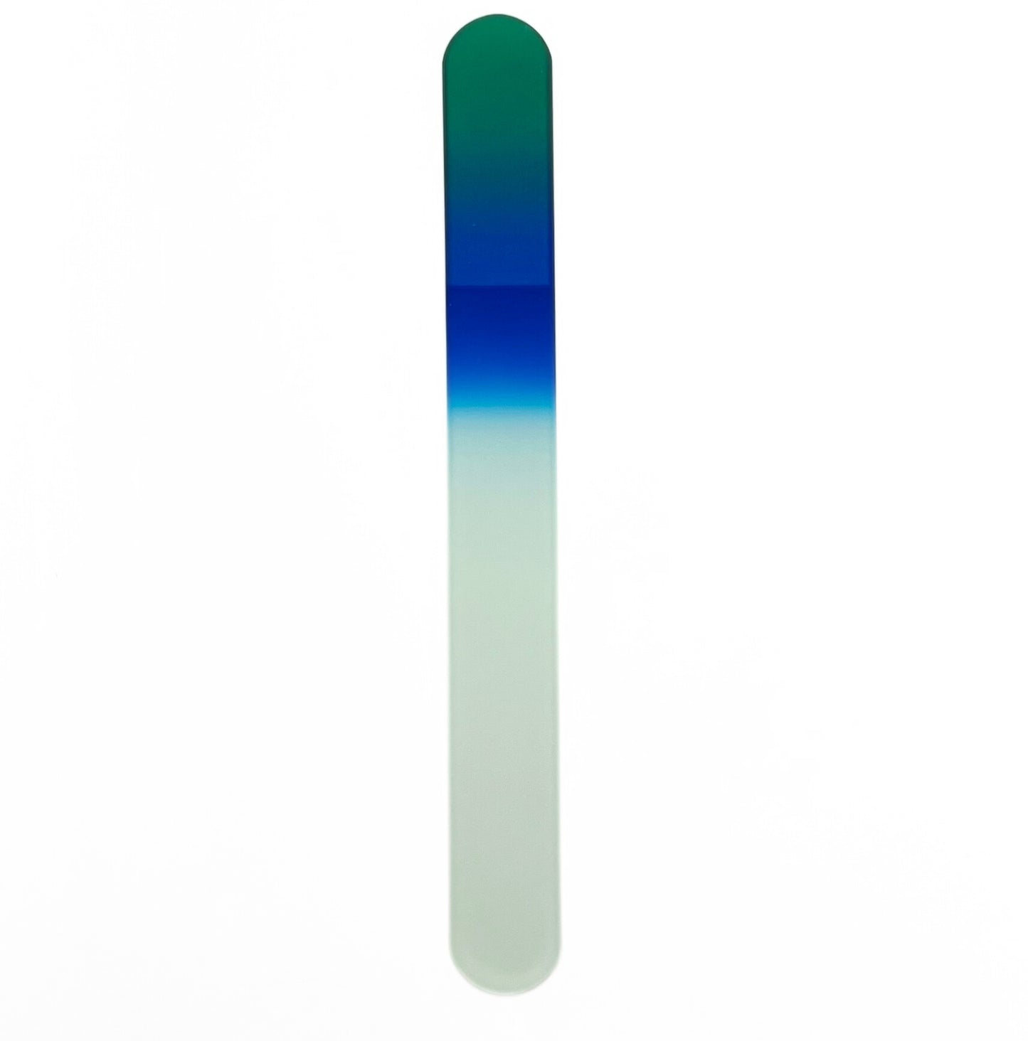large green and blue glass nail file