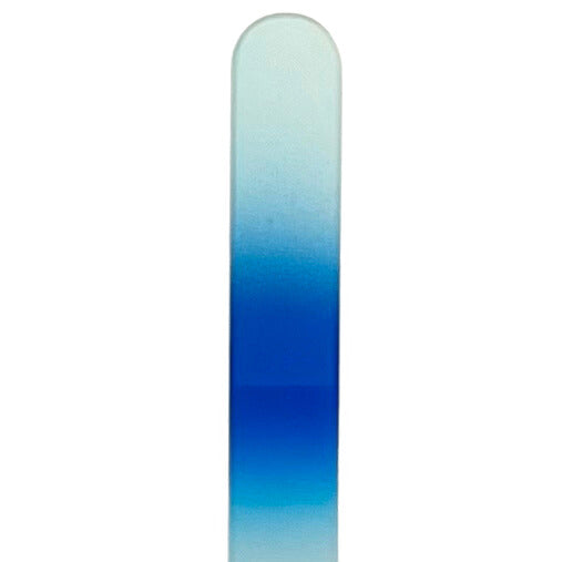 light blue and bluw ombre glass nail file