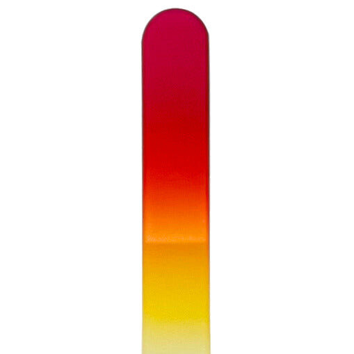 pink and yellow glass nail file