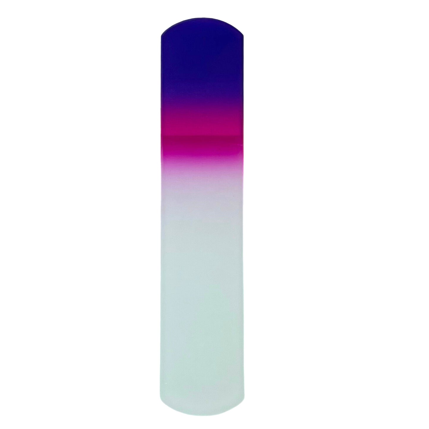 purple and pink glass nail foot file 