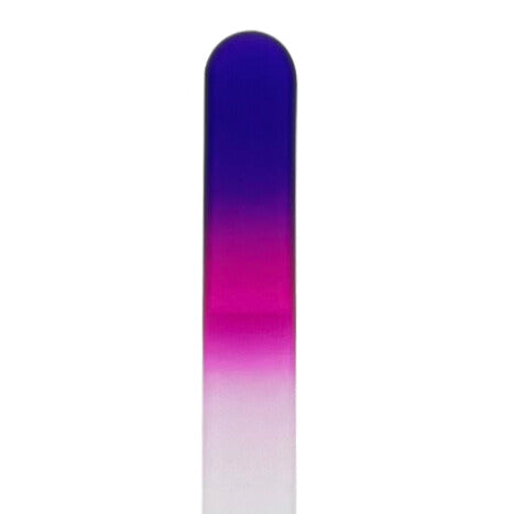 Purple and pink ombre glass nail file