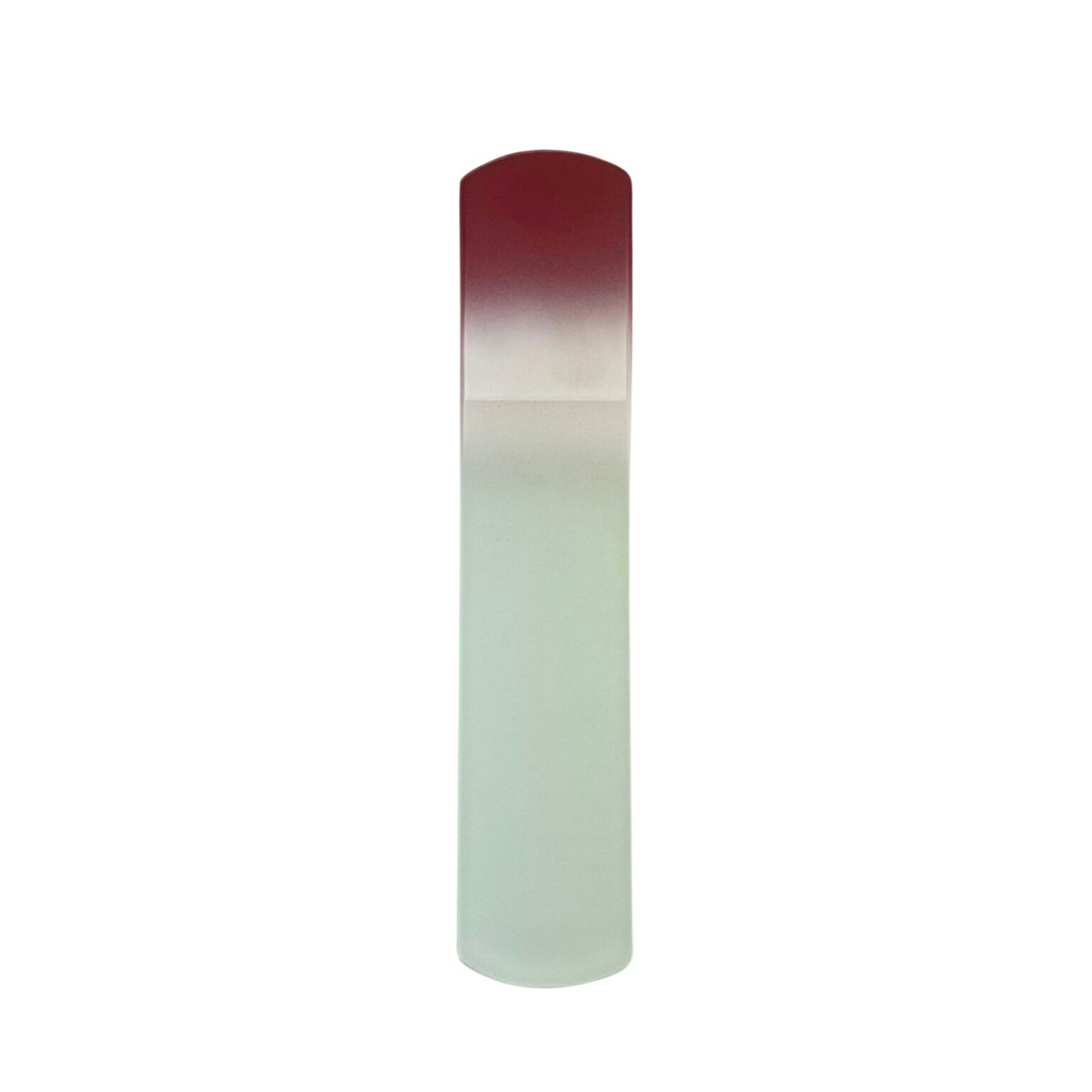 Red and White Glass Nail File